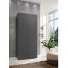 Armoire penderie graphite avec serrure profondeur 54 cm Jesy