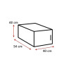 Surmeuble 1 porte graphite profondeur 54 cm Jesy