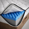 Matelas mémoire de forme gel 11 zones housse coton bio Cotonella