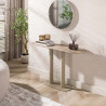 Console moderne métal beige et céramique Célia
