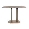 Console moderne métal beige et céramique Célia