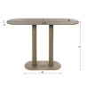 Console moderne métal beige et céramique Célia