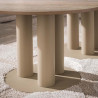 Tables basses rondes métal beige et céramique Célia (lot de 2)