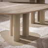 Tables basses triangulaires métal beige et céramique Célia (lot de 2)