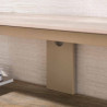Meuble TV moderne 180 cm métal beige et céramique Célia