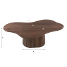 Table basse style nature en acacia massif brun Sandie