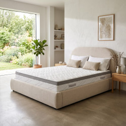 Matelas m&eacute;moire de forme ferme coutil respirant 22 cm 4 poign&eacute;es Brise