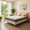 Matelas mémoire de forme ferme coutil Tencel 24 cm 4 poignées Écorce