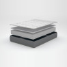 Matelas mémoire de forme ferme coutil Tencel 24 cm 4 poignées Écorce