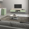 Meuble TV moderne 210 cm vert/chêne chopin Grana