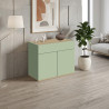 Buffet/bahut moderne 80 cm vert/chêne chopin Grana