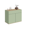 Buffet/bahut moderne 80 cm vert/chêne chopin Grana