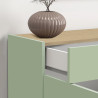 Buffet/bahut moderne 80 cm vert/chêne chopin Grana