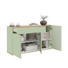 Buffet/bahut moderne 120 cm vert/chêne chopin Grana