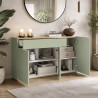Buffet/bahut moderne 120 cm vert/chêne chopin Grana