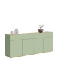 Buffet/bahut moderne 160 cm vert/chêne chopin Grana