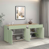 Buffet/bahut moderne 160 cm vert/chêne chopin Grana