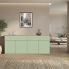 Buffet/bahut moderne 160 cm vert/chêne chopin Grana