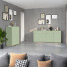 Buffet/bahut moderne 160 cm vert/chêne chopin Grana