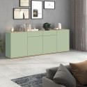 Buffet/bahut moderne 200 cm vert/ch&ecirc;ne chopin Grana