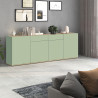 Buffet/bahut moderne 200 cm vert/chêne chopin Grana