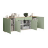 Buffet/bahut moderne 200 cm vert/chêne chopin Grana