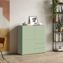 Buffet haut moderne vert/ch&ecirc;ne chopin Grana