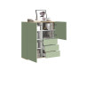 Buffet haut moderne vert/chêne chopin Grana