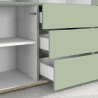 Buffet haut moderne vert/chêne chopin Grana