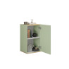 Meuble de rangement moderne 40 cm vert/chêne chopin Grana