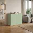 Buffet/bahut moderne 2 portes vert/ch&ecirc;ne chopin Grana