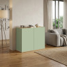 Buffet/bahut moderne 2 portes vert/chêne chopin Grana