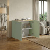 Buffet/bahut moderne 2 portes vert/chêne chopin Grana