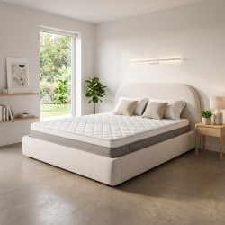 Matelas mémoire de forme gel ferme coutil graphène 26 cm Obsidienne
