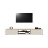 Meuble TV moderne 210 cm cachemire/chêne chopin Grana