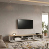Meuble TV moderne 210 cm cachemire/chêne chopin Grana