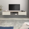 Meuble TV moderne 210 cm cachemire/chêne chopin Grana