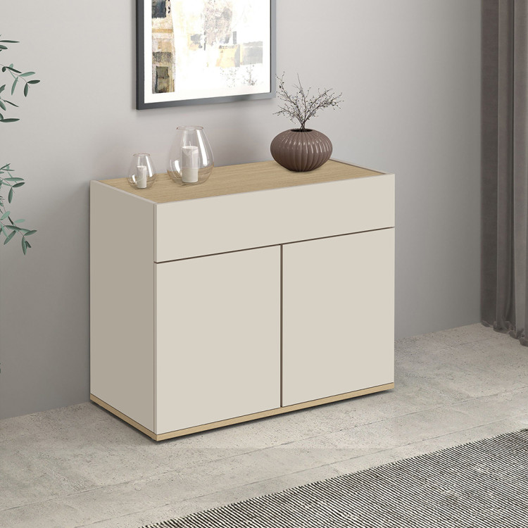 Buffet/bahut moderne 80 cm cachemire/chêne chopin Grana