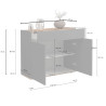 Buffet/bahut moderne 80 cm cachemire/chêne chopin Grana