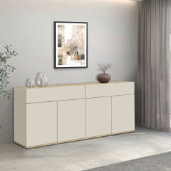 Buffet/bahut moderne 160 cm cachemire/chêne chopin Grana
