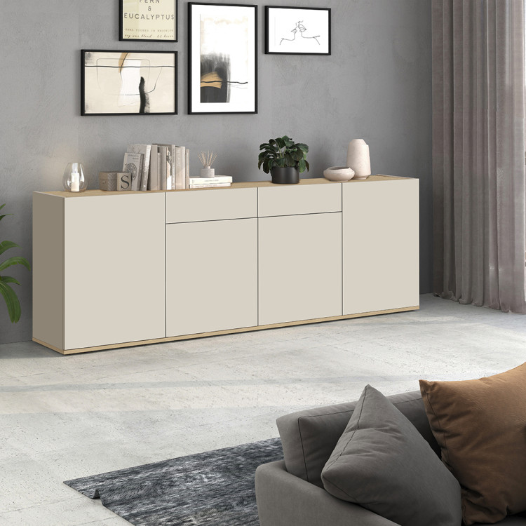 Buffet/bahut moderne 200 cm cachemire/chêne chopin Grana