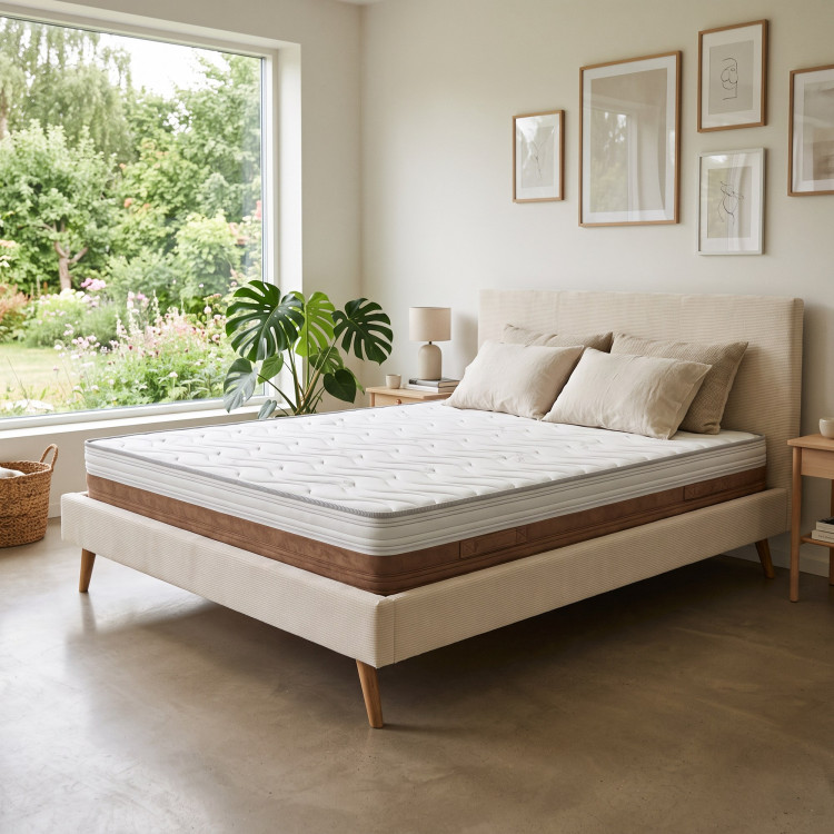 Matelas ressorts Bonnell mémoire de forme très ferme 24 cm Falaise