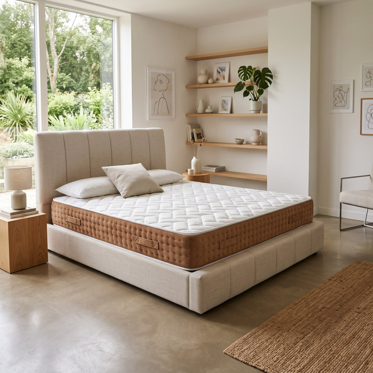 Matelas hybride ressorts ensachés mémoire de forme ferme 25 cm Savane