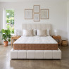 Matelas hybride ressorts ensachés mémoire de forme ferme 25 cm Savane