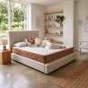Matelas hybride ressorts ensachés mémoire de forme ferme 25 cm Savane