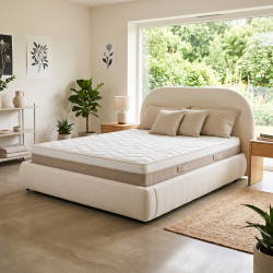 Matelas hybride ressorts ensachés mémoire de forme gel Rizière