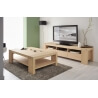 Table basse contemporaine rectangulaire chêne nature Alissone