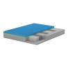 Matelas hybride ressorts ensachés mémoire de forme gel Rizière