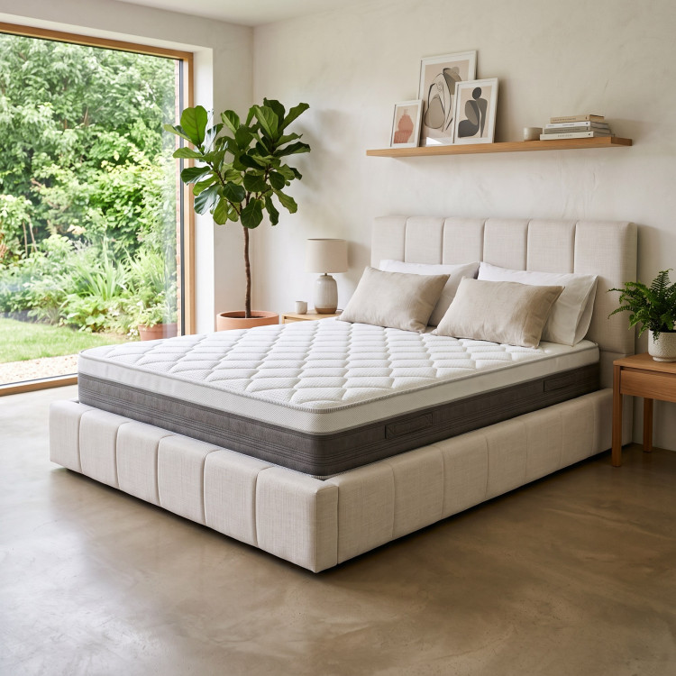 Matelas ressorts ensachés très ferme déhoussable 24 cm Granit