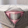 Matelas ressorts ensachés très ferme déhoussable 24 cm Granit